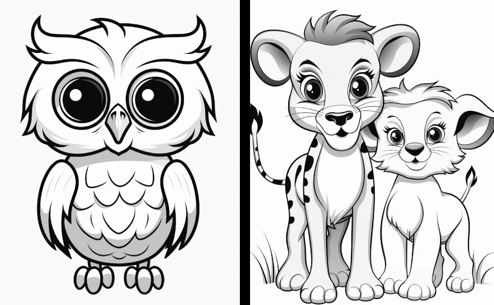 Adorable Animals Coloring Book: Charming Baby Animals to Color for Creative Kids