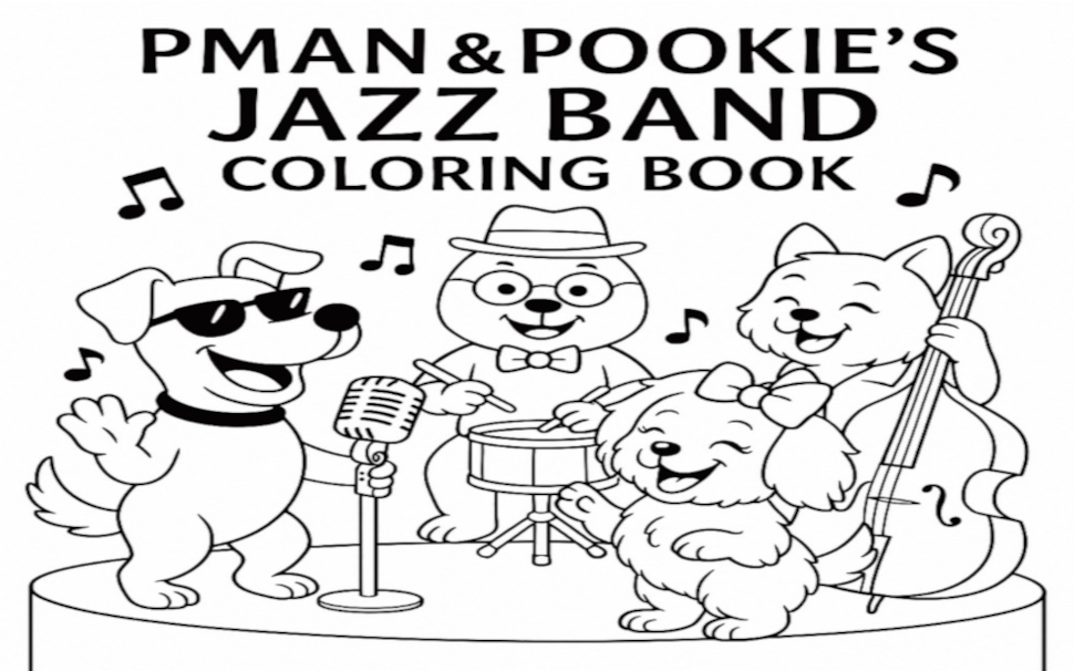 Pman & Pookie's Jazz Band Coloring Book