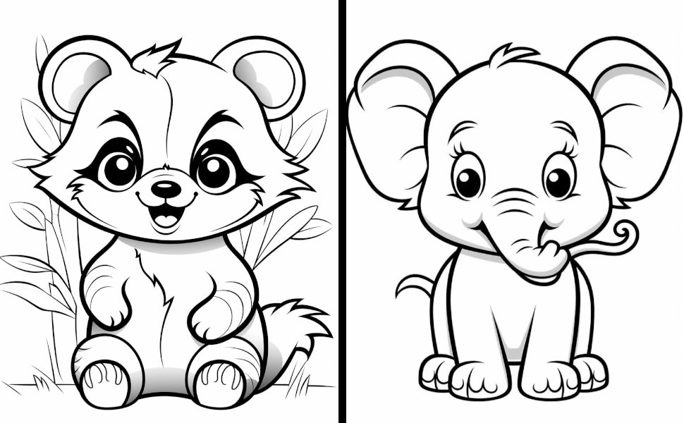 Adorable Animals Coloring Book: Charming Baby Animals to Color for Creative Kids