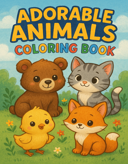 Adorable Animals Coloring Book: Charming Baby Animals to Color for Creative Kids